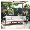 Image de Canapé de jardin à 3 places avec coussin Bois d acacia massif