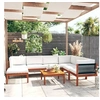 Image de Salon de jardin bois marron 8 pieces 65 x 63 x 60 7 personnes