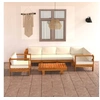 Image de Ensembles de chaises, canapés et tables de jardin bois 7 personnes 7 pieces