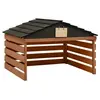 Image de Overkapping voor grasmaaier 78x74x54 cm vurenhout zwart bruin315301