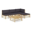 Image de Salon de jardin modulable Bambou 5 personnes 5 pieces