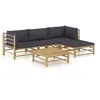 Image de Salon de jardin modulable bambou 5 personnes 5 pieces