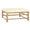 Image de Salon de jardin modulable bambou beige 3 pieces 5 personnes