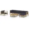 Image de Salon de jardin modulable bambou 7 personnes 7 pieces