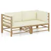 Image de Salon de jardin bambou beige 2 pieces 2 personnes
