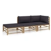 Image de Salon de jardin gris bambou 3 personnes 70 x 65 x 60 cm 3 pieces