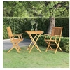 Image de Mobilier à Dîner de Jardin Pliable 3 pcs Table et Chaises d'Extérieur Ensemble de Salle à Manger de Patio Terrasse 3058253