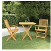 Image de Ensemble à manger de jardin pliable 3 pcs Bois d acacia solide