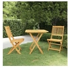 Image de Ensemble à manger de jardin pliable 3 pcs Bois d acacia solide