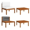 Image de Salon de jardin modulable bois massif noir 2 pieces 65 x 63 x 60 1 personnes