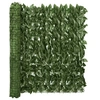 Image de Ecran de balcon avec feuilles vert foncé 300x100 cm