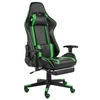Image de Chaise de jeu pivotante avec repose-pied Vert PVC
