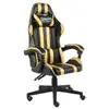 Image de Fauteuil de jeux vidéo Noir et doré Similicuir20520
