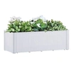 Image de Lit surélevé de jardin et système d arrosage Blanc 100x43x33 cm