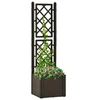 Image de Plantenbak hoog met latwerk en zelfbewateringssysteem mokka313964