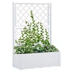 Image de Plantenbak hoog met latwerk en zelfbewateringssysteem wit313967