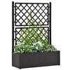 Image de Lit surélevé de jardin treillis système d'arrosage - - Anthracite - Plastique - 100 x 43 x 142 cm - 90 L