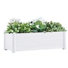 Image de Lit surélevé de jardin PP Blanc 100x43x35 cm