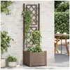Image de Jardinière avec treillis 43x43x142 cm PP Moka
