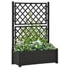 Image de Jardinière avec treillis 100x43x142 cm PP Anthracite