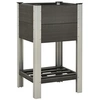 Image de Lit surélevé de jardin avec étagère 50x50x90 cm WPC Gris149013