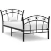 Image de Cadre de lit sans matelas noir métal 90x200 cm