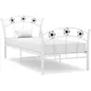 Image de Cadre de lit sans matelas blanc métal 90x200 cm