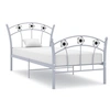 Image de Cadre de lit sans matelas gris métal 90x200 cm