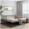 Image de Cadre de canapé-lit extensible Gris Métal 90x200 cm