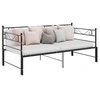 Image de Cadre de canapé lit extensible sans matelas Noir Métal 90x200cm