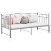 Image de Cadre de canapé lit extensible sans matelas gris métal 90x200cm