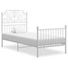 Image de Cadre de lit sans matelas blanc métal 100x200 cm