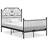 Image de Cadre de lit sans matelas noir métal 120x200 cm