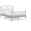 Image de Cadre de lit sans matelas gris métal 140x200 cm