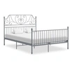 Image de Cadre de lit sans matelas gris métal 160x200 cm