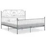 Image de Cadre de lit sans matelas gris métal 180x200 cm