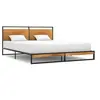 Image de Lit 208 x 144.5 x 82.5 cm en metal pour 2 personnes de couleur
