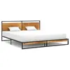 Image de Lit 208 x 184 x 82.5 cm en metal pour 2 personnes de couleur