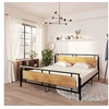 Image de Cadre de lit sans matelas métal 200x200 cm