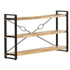 Image de Bibliothèque à 3 niveaux 140x30x80 cm Bois de manguier massif