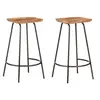 Image de Tabourets de bar lot de 2 bois d acacia solide