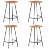 Image de Tabourets de bar lot de 4 bois d'acacia solide320652