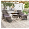 Image de Meubles à Dîner de Jardin 5 pcs Mobilier de Salle à Manger de Terrasse Table et Chaises de Patio Extérieur Résine 3058329