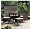 Image de Mobilier de Salle à Manger de Jardin 5 pcs Mobilier à Dîner de Terrasse Table et Chaises de Repas Salon de Jardin 3058331