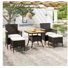 Image de Acacia Ensemble à Dîner de Jardin 5 pcs Mobilier de Salle à Manger de Terrasse Table et Chaises de Repas Patio 3058336