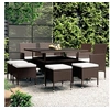 Image de 9-delige Tuinset poly rattan bruin3058351