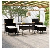 Image de Meubles à Dîner de Jardin 5 pcs Mobilier de Salle à Manger de Terrasse Table et Chaises de Patio Extérieur Résine 3058354