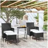 Image de Ensemble de Bistro 5 pcs Meubles d'Extérieur Mobilier de Patio Meubles de Terrasse Mobilier de Jardin Résine Tressée 3058388