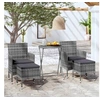 Image de Ensemble de Bistro 5 pcs Meubles d'Extérieur Mobilier de Patio Meubles de Terrasse Mobilier de Jardin Résine Tressée 3058389