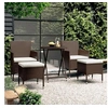 Image de Ensemble de Bistro 5 pcs Mobilier d'Extérieur Ensemble de Meubles de Terrasse Mobilier de Jardin Résine Tressée et 3058391
